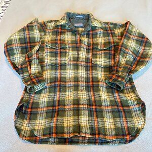 Vintage Pendleton Shirt Mens Large Outdoors Man Wool Plaid USA Made Grandpacore